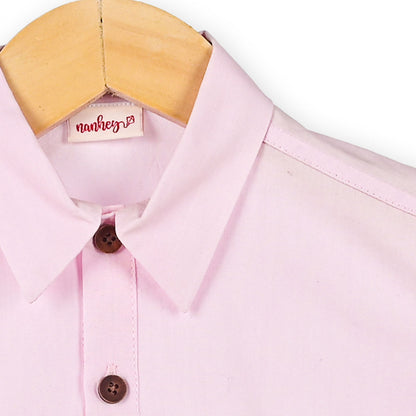 Pinky Elephant Embroidered Formal Shirt